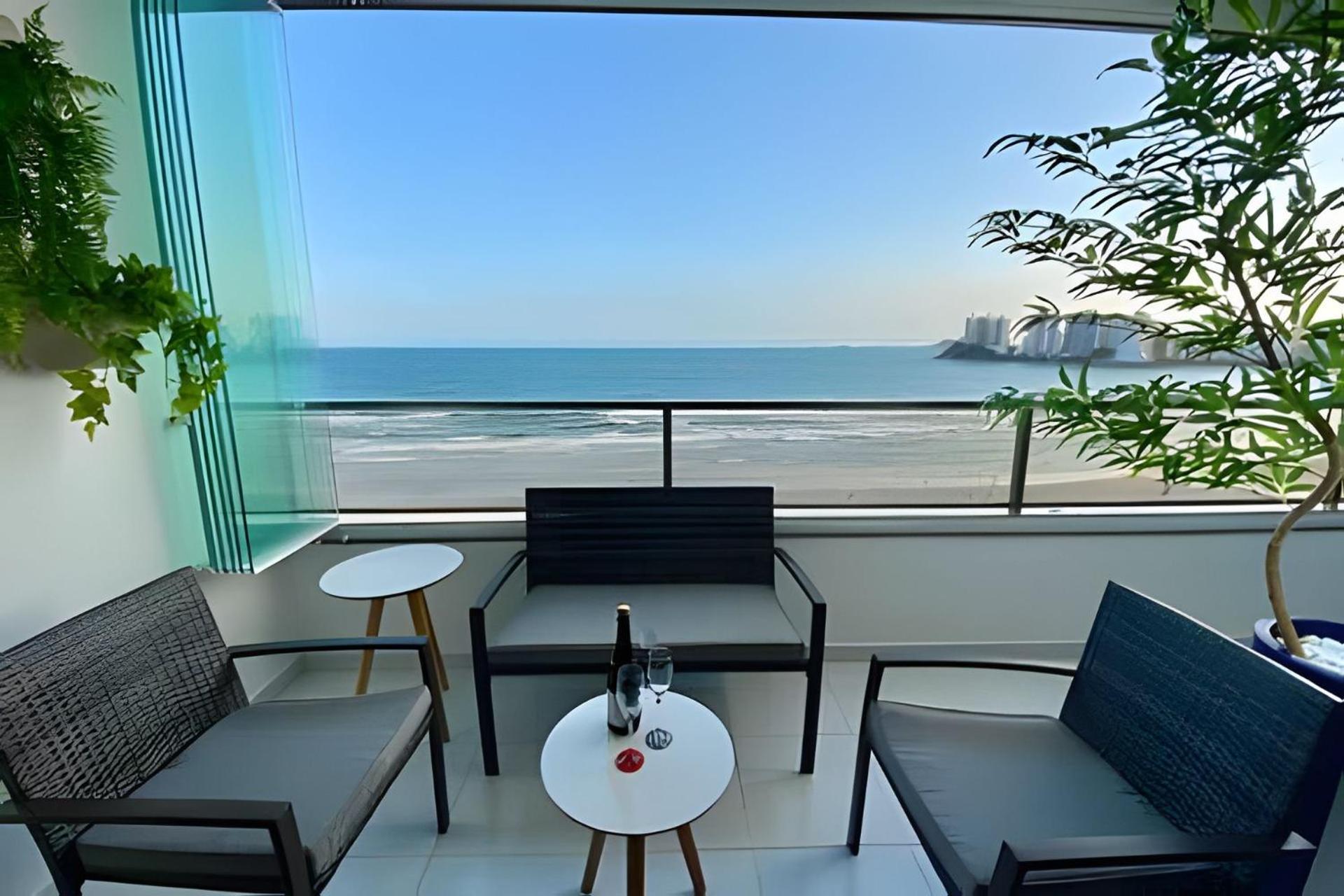 Sol, Mar E Relaxamento: Seu Refugio Beira-mar Apartamento Guarujá